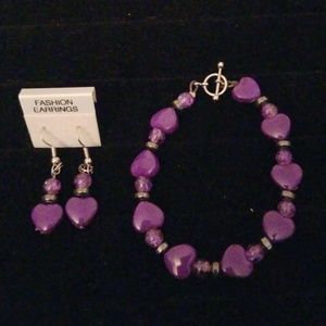 Handmade Purple heart set